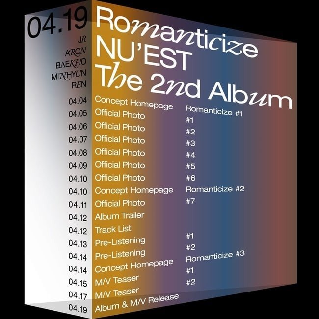 NU'EST presenta su calendario de regreso para 'Romanticize'