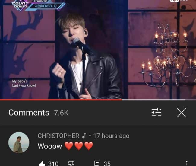 Christopher reacciona al cover que hizo Kihyun de MONSTA X de su canción 'BAD'