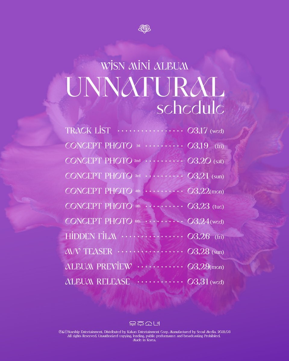 Anota estas fechas porque Cosmic girls nos presentan su calendario de promociones para Unnatural