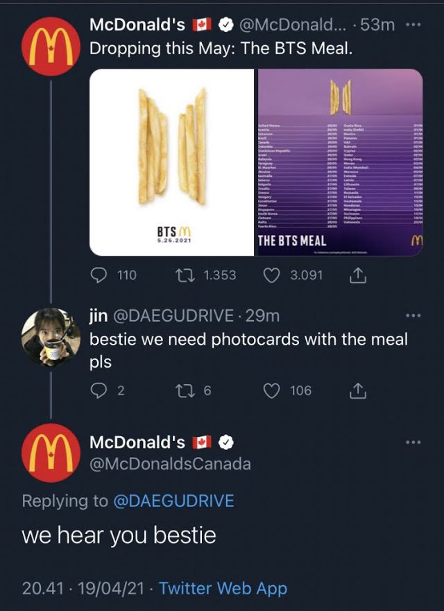  McDonald's Canada podría haber dado spoiler sobre el BTS Meal