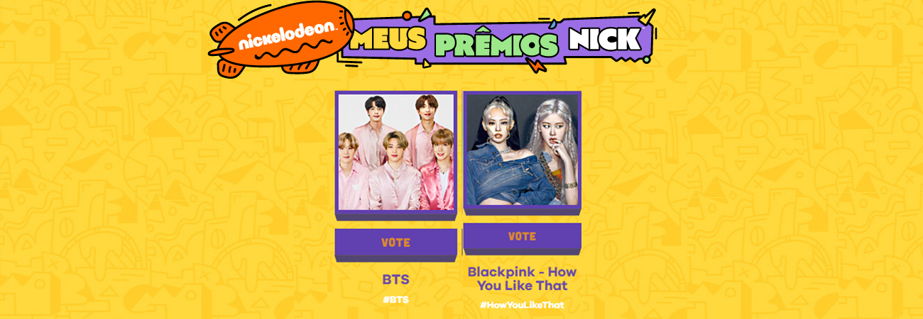 BTS y BLACKPINK nominados en premio Nickelodeon Brasil