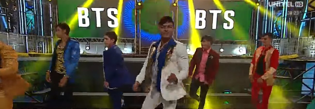 Programa de televisión 'Calle 7' de Bolivia presenta a su grupo 'Los BTS'