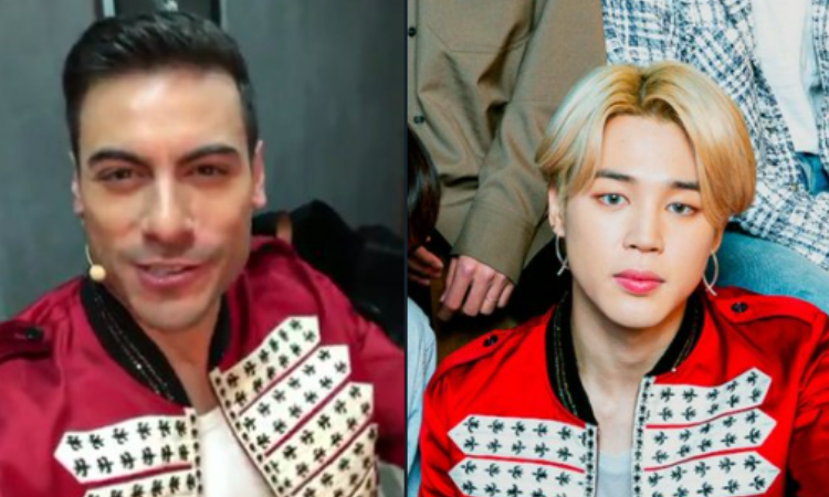 El cantante mexicano Carlos Rivera usa la misma chaqueta que Jimin de BTS