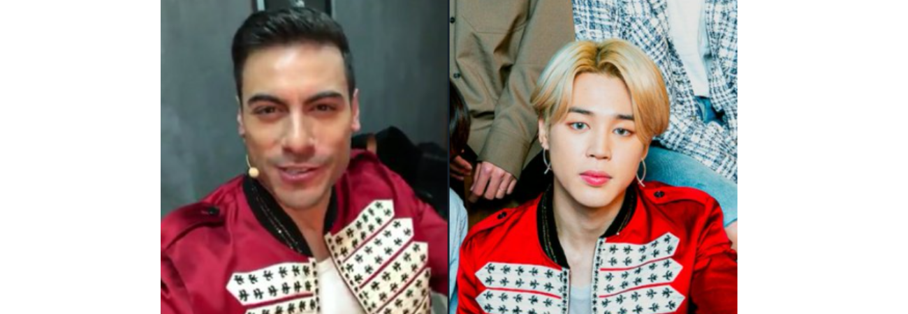 El cantante mexicano Carlos Rivera usa la misma chaqueta que Jimin de BTS