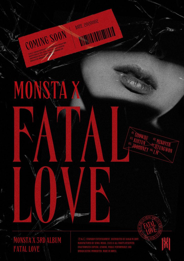 MONSTA X realizara comeback en noviembre con Fatal Love