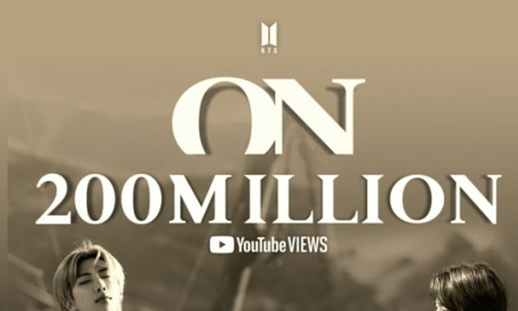 'ON' de BTS llega a los 200 millones de vistas en YouTube