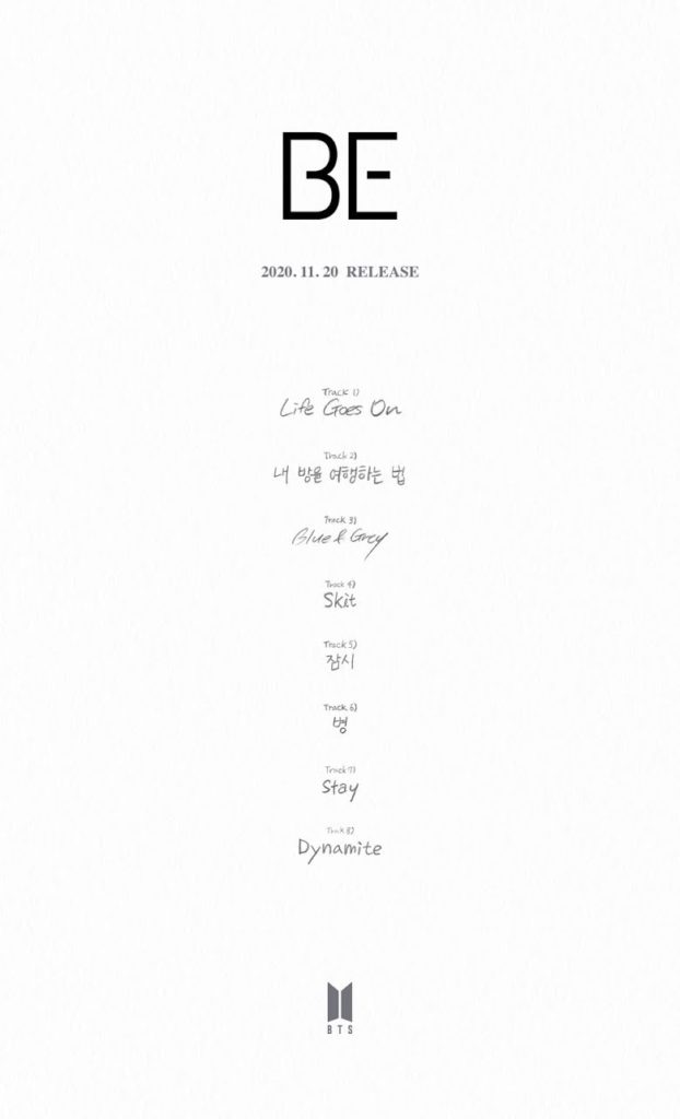 Conoce las diferencias del tracklist en coreano e inglés del álbum "BE" de BTS