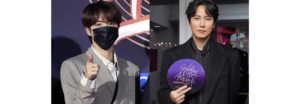 Jin de BTS finalmente conoce a su actor ícono Kim Nam Gil en los GDA de 2021