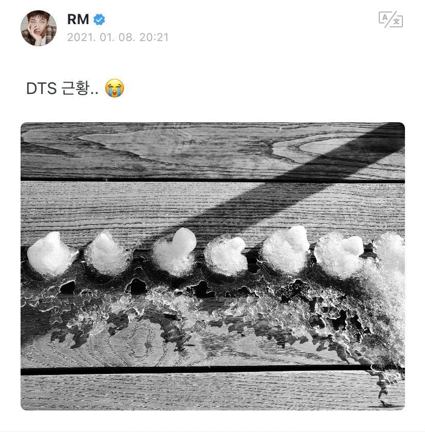 RM de BTS realiza una actualización sobre 'DTS' y esta es la reacción de los fans