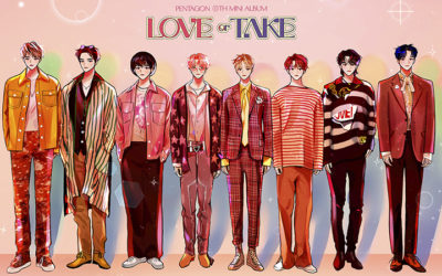 PENTAGON se convierten en adorables personajes de webtoon para Love or Take