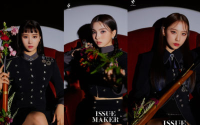 Yewon, Yebin y Dain de HOT ISSUE muestran su visual para sus fotos de ISSUE MAKER