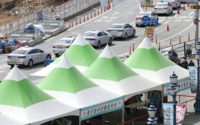 Carpas de toma de pruebas por COVID-19