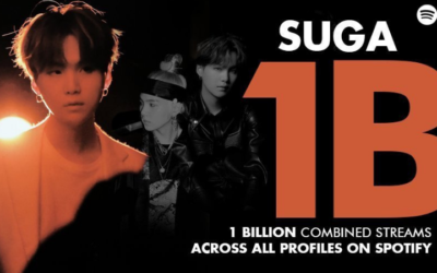 Suga de BTS alcanza 1 Billón de reproducciones en Spotify