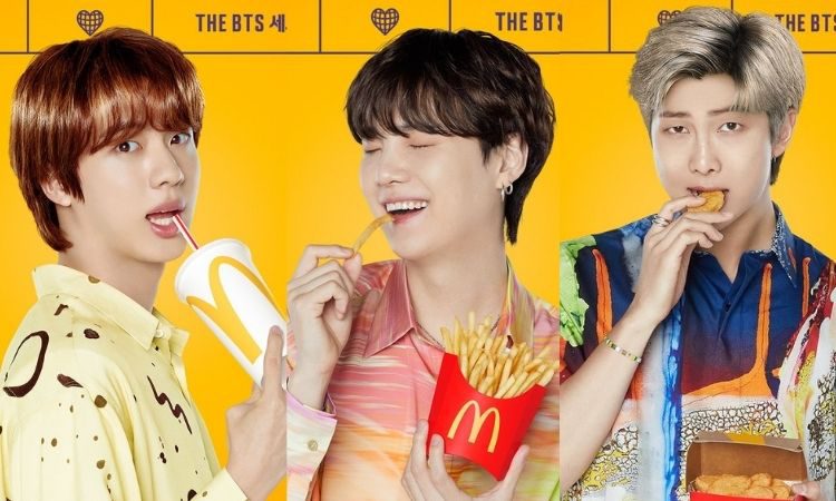 Jin. Suga y RM para BTS Meal de McDonald's