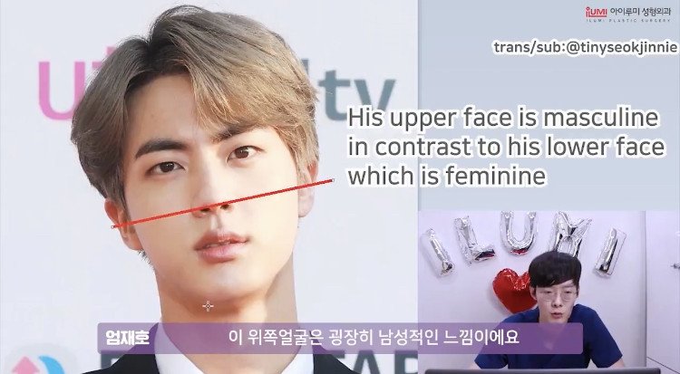Cirujano plástico dice que Jin de BTS es una mezcla perfecta de rasgos masculinos y femeninos