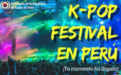 Póster de convocatoria al Festival de K-pop en Perú 2021