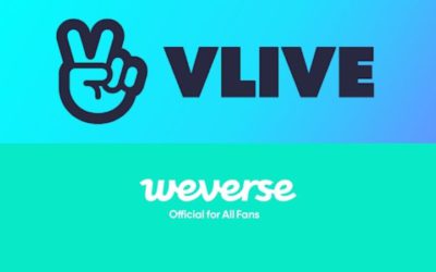 Logos de V Live y Weverse