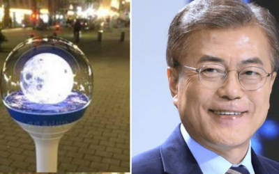 ¿Sabías que el presidente de Corea, Moon Jae In, tiene su propio lighstick?