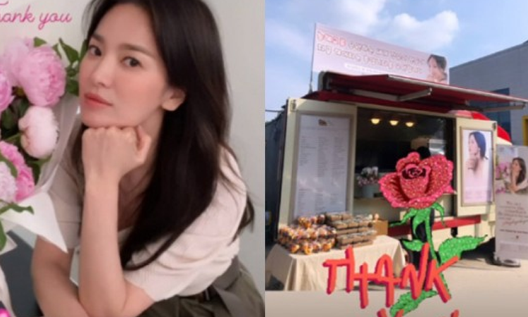 Fans internacionales envían un camión de café a Song Hye Kyo