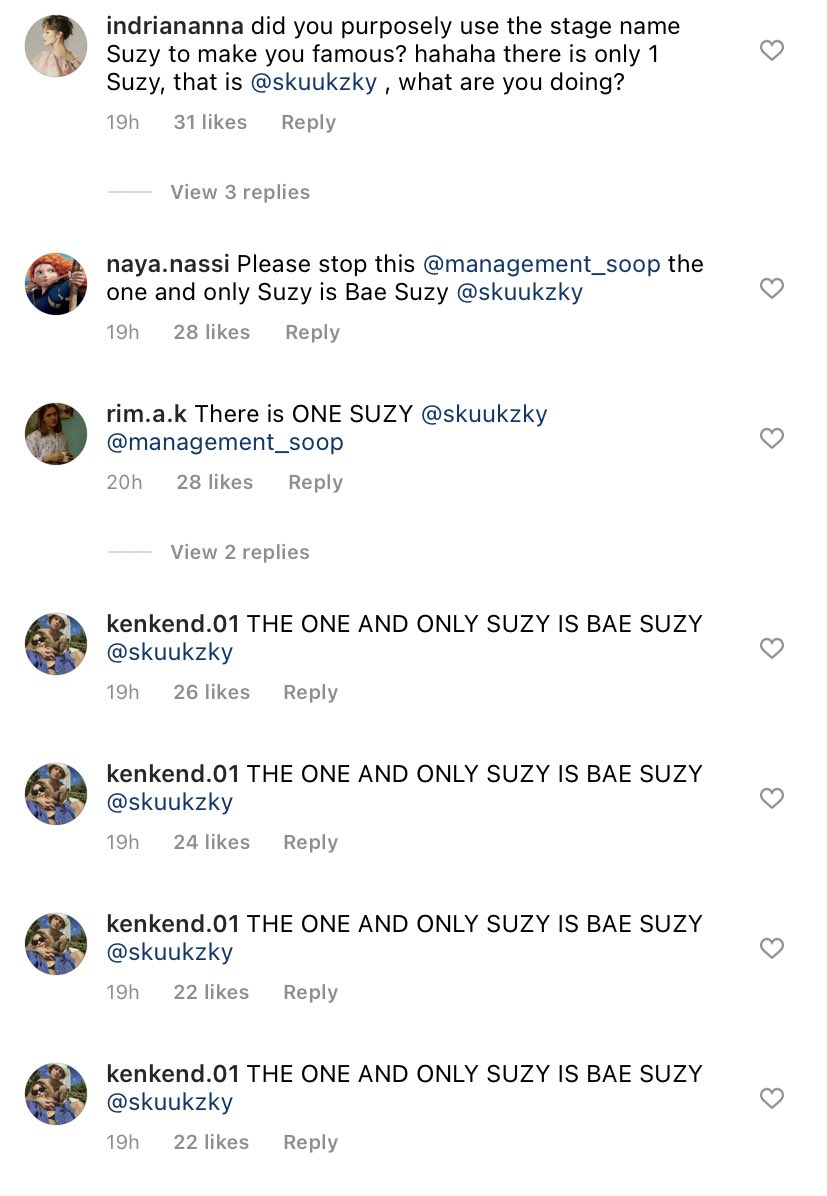Suzy de MAJORS es acosada en Instagram por tener el mismo nombre artístico que Bae Suzy