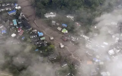 Sube a 9 el número de muertos por deslizamiento de tierra en Japón