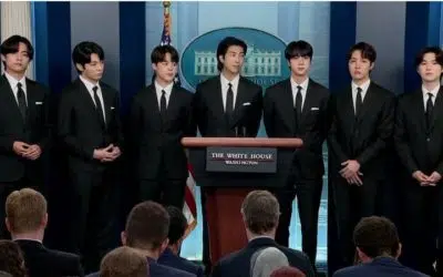 BTS en presentación de la prensa en la Casa Blanca