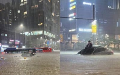 ¡Impactante! Lluvias torrenciales causan estragos en Corea del Sur