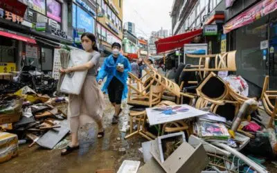 ¡Tragedia! Suman 9 muertos y al menos 6 desaparecidos por inundaciones en Corea del Sur